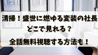 【清掃！盛世に燃ゆる変装の社長】どこで見れる？全話無料視聴する方法も！